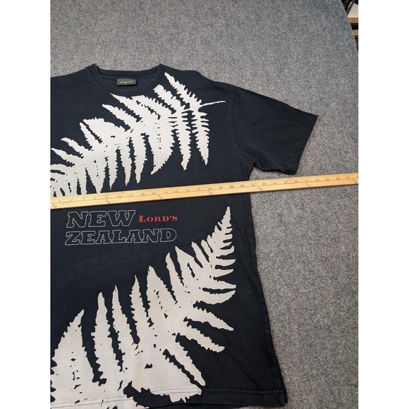 New Zealand Shirt Mens XL Black Lords Cricket Kiwi Fern Graphic Tee Souvenir - Picture 3 of 8